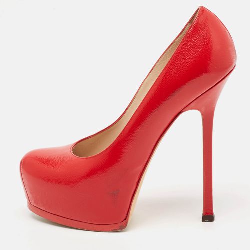 Yves Saint Laurent Red Leather Tribtoo Platform Pumps Size 38.5 - Yves Saint Laurent - Modalova