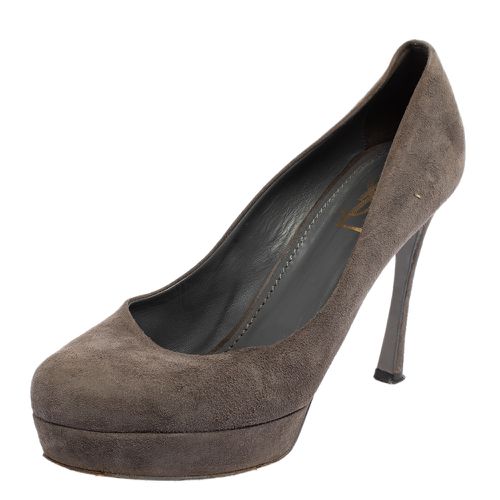 Yves Saint Laurent Grey Suede Pumps Size 40 - Yves Saint Laurent - Modalova