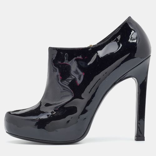 Yves Saint Laurent Black Patent Leather Platform Booties Size 38.5 - Yves Saint Laurent - Modalova