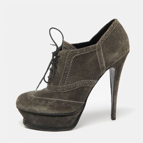 Suede Janis Booties Size 39.5 - Yves Saint Laurent - Modalova