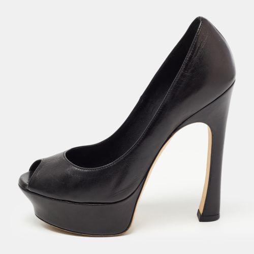 Leather Peep Toe Pumps Size 35.5 - Yves Saint Laurent - Modalova