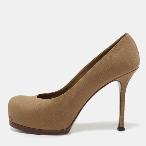 Yves Saint Laurent Brown Nubuck Leather Tribtoo Pumps Size 36 - Yves Saint Laurent - Modalova