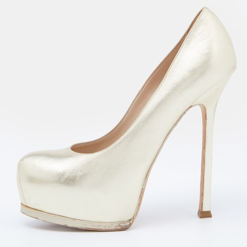 Leather Tribtoo Platform Pumps Size 38.5 - Yves Saint Laurent - Modalova