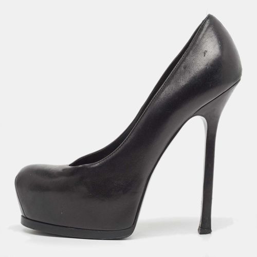 Yves Saint Laurent Black Leather Tribtoo Platform Pumps Size 37 - Yves Saint Laurent - Modalova