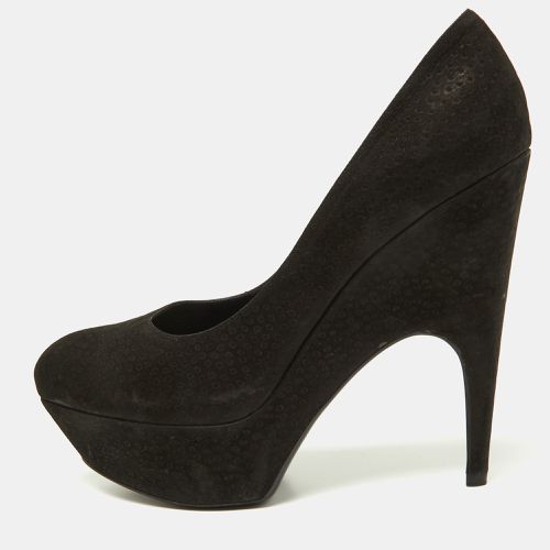 Yves Saint Laurent Black Textured Suede Platform Pumps Size 40 - Yves Saint Laurent - Modalova