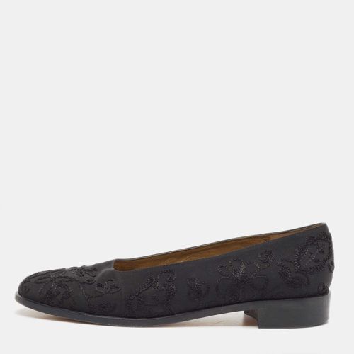 Yves Saint Laurent Black Embroidered Fabric Ballet Flats Size 38.5 - Yves Saint Laurent - Modalova