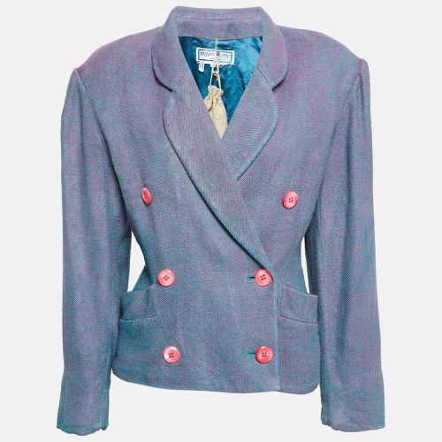 Yves Saint Laurent Variation Blue/Pink Wool Double Breasted Blazer M - Yves Saint Laurent Variation - Modalova