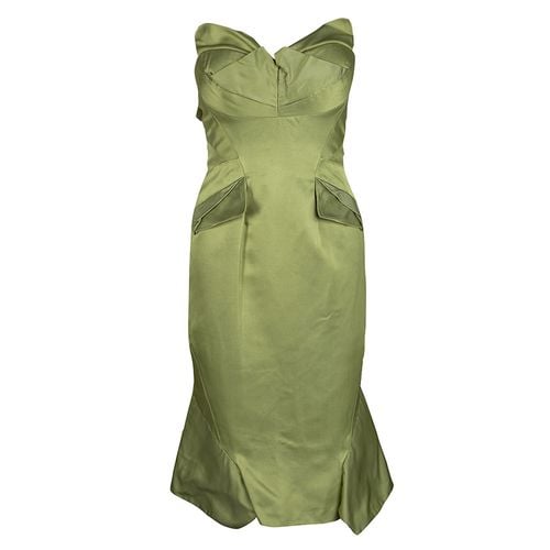 Zac Posen SS'13 Linden Green Strapless Dress S - Zac Posen - Modalova