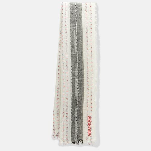 Zadig & Voltaire White Wool Blend Tanael Beads Scarf - Zadig & Voltaire - Modalova