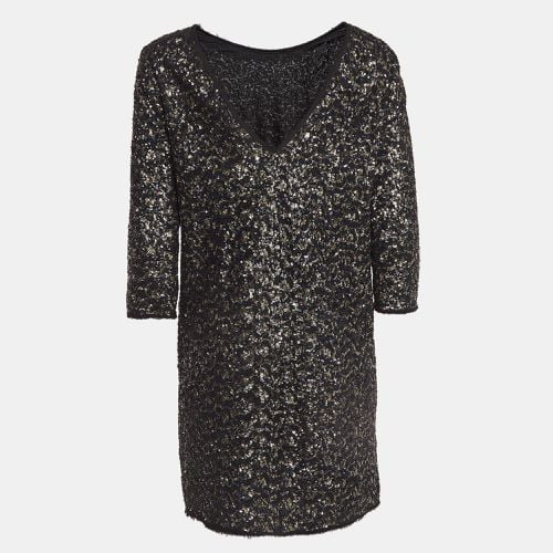 Zadig & Voltaire Metallic Sequin V Neck Mini Dress M - Zadig & Voltaire - Modalova