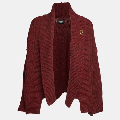 Zadig & Voltaire Burgundy Rib Knit Shawl Collar Cardigan XS/S - Zadig & Voltaire - Modalova