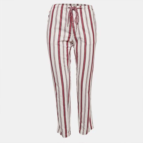 Zadig & Voltaire Cream Striped Cotton Raye Trousers S - Zadig & Voltaire - Modalova