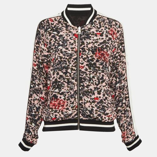 Zadig & Voltaire Black/Pink Floral Print Crepe Reversable Bomber Jacket S - Zadig & Voltaire - Modalova