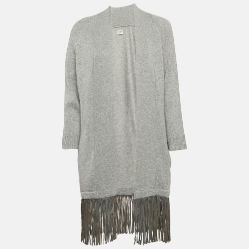 Zadig & Voltaire Delux Grey Cashmere Knit Open Front Fringed Cardigan XS/S - Zadig & Voltaire - Modalova