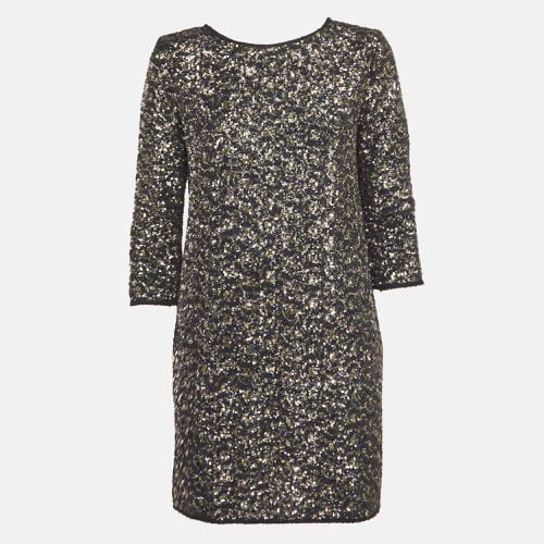 Zadig & Voltaire Deluxe Black & Gold Sequin Raw Edge Mini Dress M - Zadig & Voltaire - Modalova