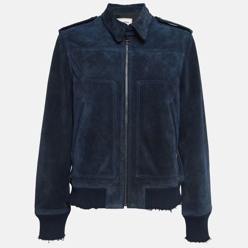 Zadig & Voltaire Navy Blue Suede Zip Front Leonna Jacket M - Zadig & Voltaire - Modalova