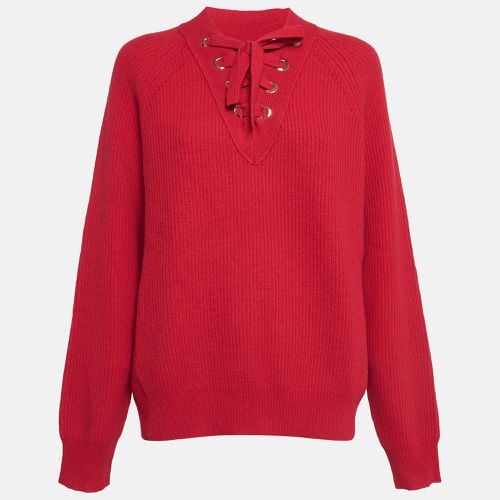 Zadig & Voltaire Red Rib Knit Lace-Up Kassy LC Sweater L - Zadig & Voltaire - Modalova