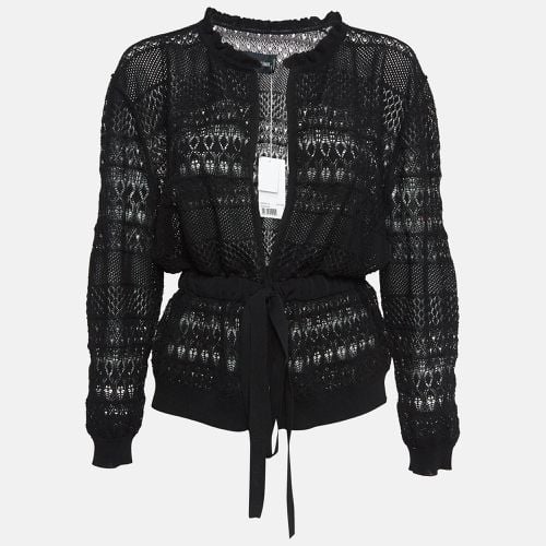 Zadig & Voltaire Black Crochet Knit Wrap Maddie Cardigan S - Zadig & Voltaire - Modalova