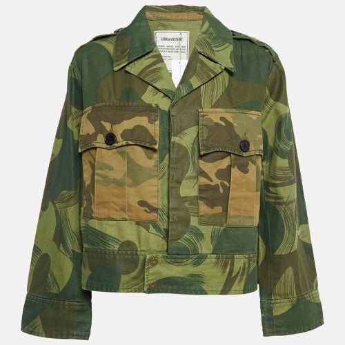 Zadig & Voltaire Military Green Camouflage Cotton Blend Button Front Jacket S - Zadig & Voltaire - Modalova