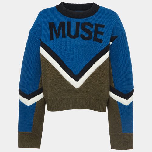 Zadig & Voltaire Blue/Green Muse Intarsia Rib Knit Sonny Sweater L - Zadig & Voltaire - Modalova