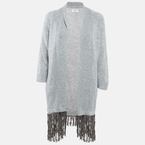 Zadig & Voltaire Delux Grey Cashmere Knit Open Front Fringed Cardigan XS/S - Zadig & Voltaire - Modalova