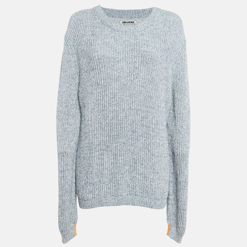 Zadig & Voltaire Blue Rib Knit Kennedy Cop Sweater M - Zadig & Voltaire - Modalova