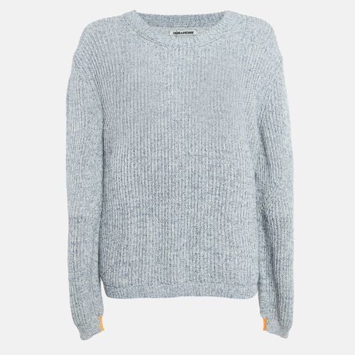 Zadig & Voltaire Blue Rib Knit Kennedy Cop Sweater M - Zadig & Voltaire - Modalova