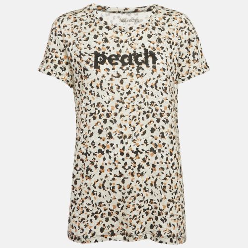 Zadig & Voltaire Beige Leopard Print Gauze Jersey Walk Oversized T-Shirt L - Zadig & Voltaire - Modalova