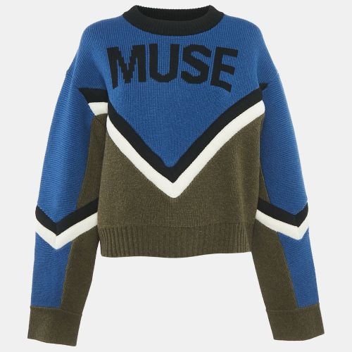 Zadig & Voltaire Blue/Green Muse Intarsia Rib Knit Sweater L - Zadig & Voltaire - Modalova