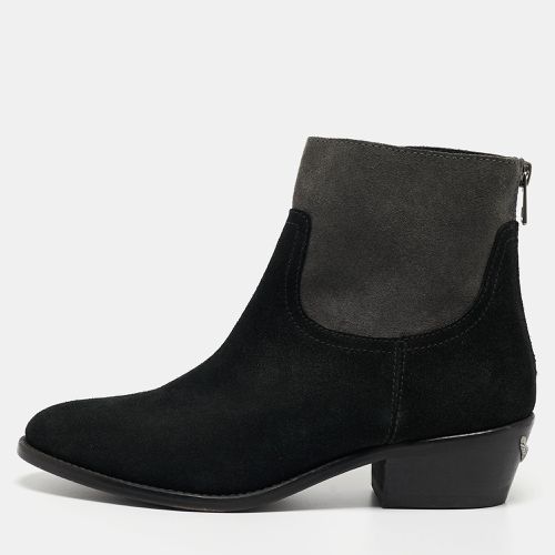 Zadig & Voltaire Black/Grey Suede Teddy Ankle Boots Size 37 - Zadig & Voltaire - Modalova