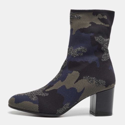 Zadig & Voltaire Multicolor Camouflage Print Knit Fabric Ankle Boots Size 40 - Zadig & Voltaire - Modalova