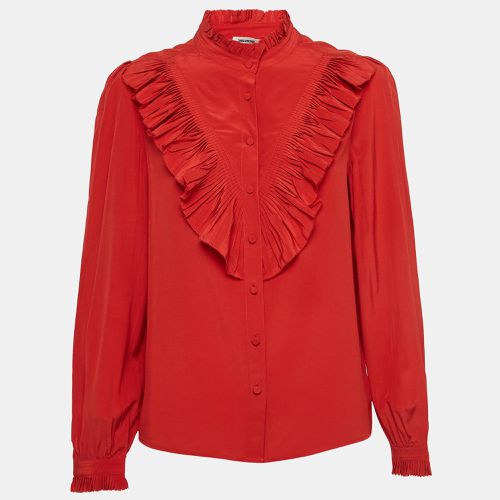 Zadig & Voltaire Red Silk Ruffled Taccora Shirt L - Zadig & Voltaire - Modalova