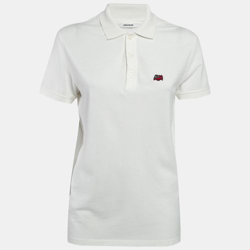 Zadig & Voltaire White Cotton Badge Detail Polo T-Shirt XS - Zadig & Voltaire - Modalova