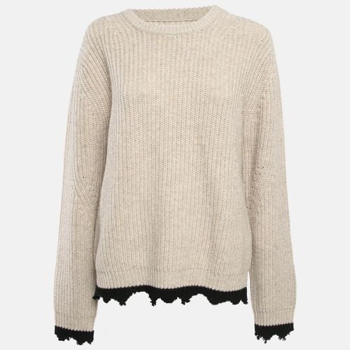 Zadig & Voltaire Beige Wool Knit Raw Hem Liam Sweater L - Zadig & Voltaire - Modalova