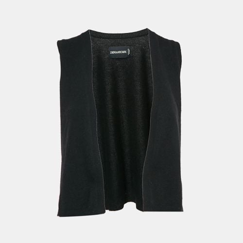 Zadig & Voltaire Black Wings Studded Cashmere Sleeveless Dublin Cardigan S - Zadig & Voltaire - Modalova