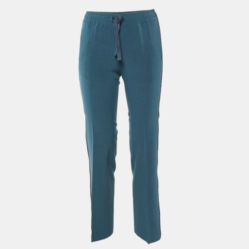 Teal Crepe Lurex Trim Pomy Trousers S - Zadig & Voltaire - Modalova