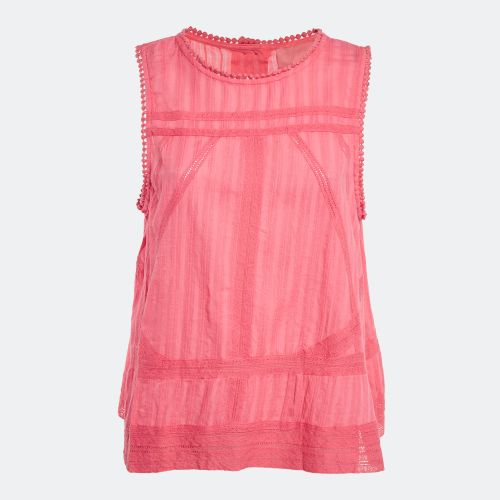 Zadig & Voltaire Pink Cotton Lace Trimmed Sleeveless Top L - Zadig & Voltaire - Modalova
