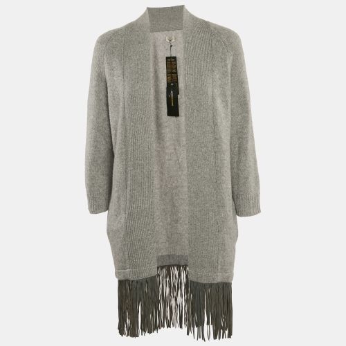 Zadig & Voltaire Deluxe Grey Cashmere Fringed Open Front Paloma Cardigan XS/S - Zadig & Voltaire - Modalova