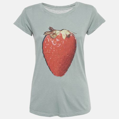 Zadig & Voltaire Green Strawberry Print Cotton Blend Distressed T-Shirt S - Zadig & Voltaire - Modalova