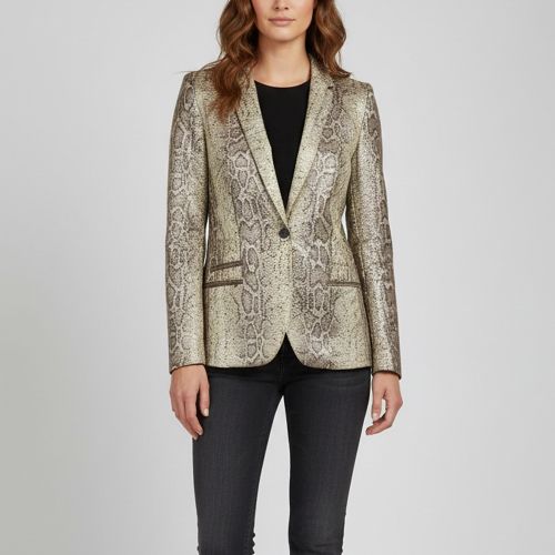 Python Jacquard Single Breasted Blazer S - Zadig & Voltaire - Modalova