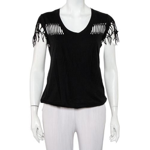 Cotton Scoop Neck Wanda Fringes T-Shirt XS - Zadig & Voltaire - Modalova