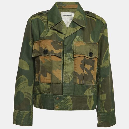 Zadig & Voltaire Military Green Camouflage Cotton Blend Button Front Jacket XS - Zadig & Voltaire - Modalova