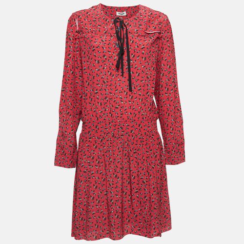 Zadig & Voltaire Red Floral Print Crepe Tie-Up Neck Mini Dress L - Zadig & Voltaire - Modalova