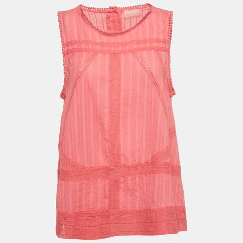 Zadig & Voltaire Pink Lace Trim Cotton Sleeveless Blouse L - Zadig & Voltaire - Modalova