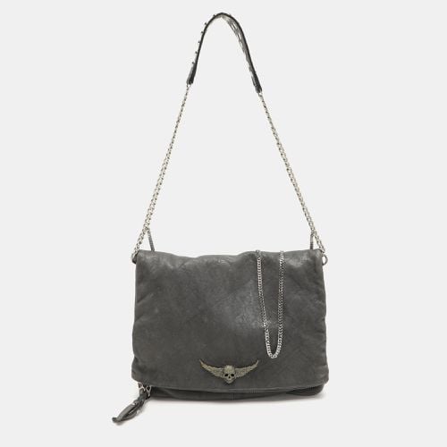 Zadig & Voltaire Grey Leather Rock Chain Link Pochette Shoulder Bag - Zadig & Voltaire - Modalova