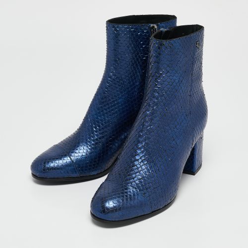 Size 36 Python Embossed Leather Ankle Length Boots - Zadig & Voltaire - Modalova