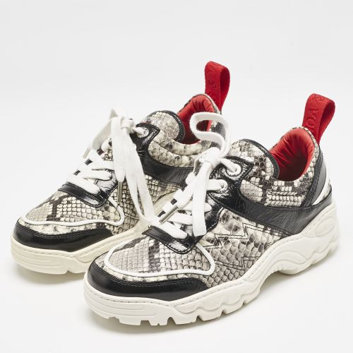 Red Python Embossed and Leather Blaze Sneakers Size 38 - Zadig & Voltaire - Modalova