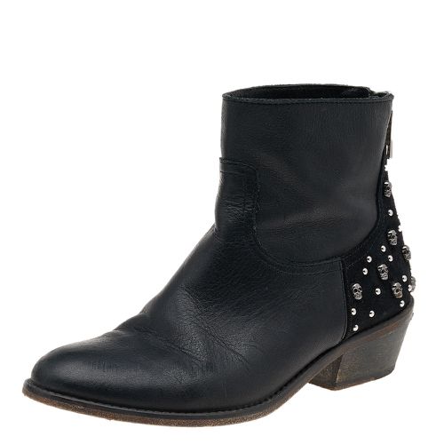 Zadig And Voltaire Black Leather Embellished Ankle Boots Size 36 - Zadig & Voltaire - Modalova