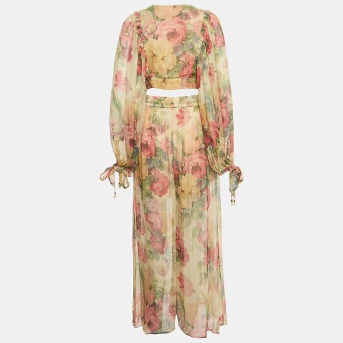 MultiColour Floral Print Chiffon Melody Co-Ord Set M - Zimmermann - Modalova