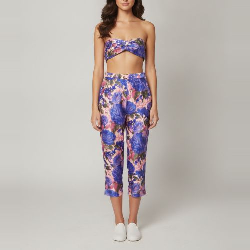 Purple Silk Halter Neck Top And Pant Set M - Zimmermann - Modalova